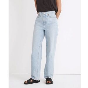$98 Madewell Baggy Straight Jeans Berteau Light Wash NF118 Size 32 Slouchy